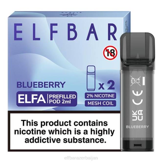 ELFBAR Elfa Pre-Filled Pod - 2ml - 20mg (2 Pack) P06N106 Blueberry