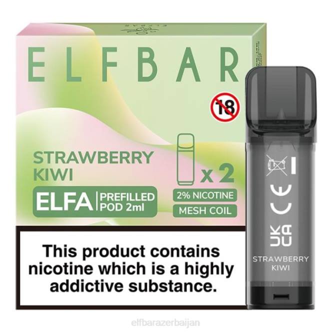 ELFBAR Elfa Pre-Filled Pod - 2ml - 20mg (2 Pack) P06N107 Strawberry Kiwi