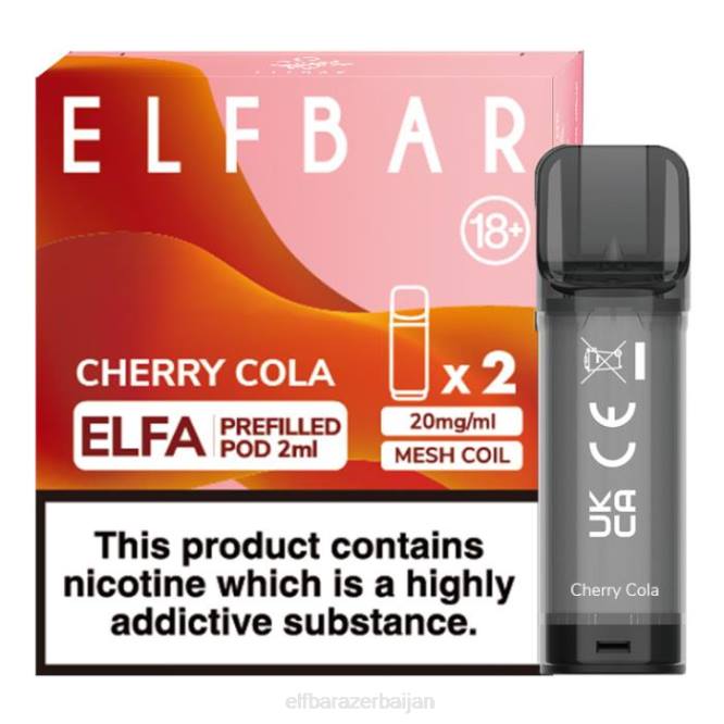 ELFBAR Elfa Pre-Filled Pod - 2ml - 20mg (2 Pack) P06N113 Cherry Cola